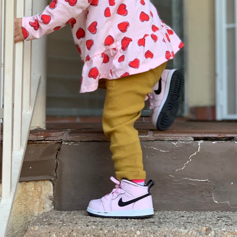 Baby Girl AirForce size 6  pastel Pink & Black